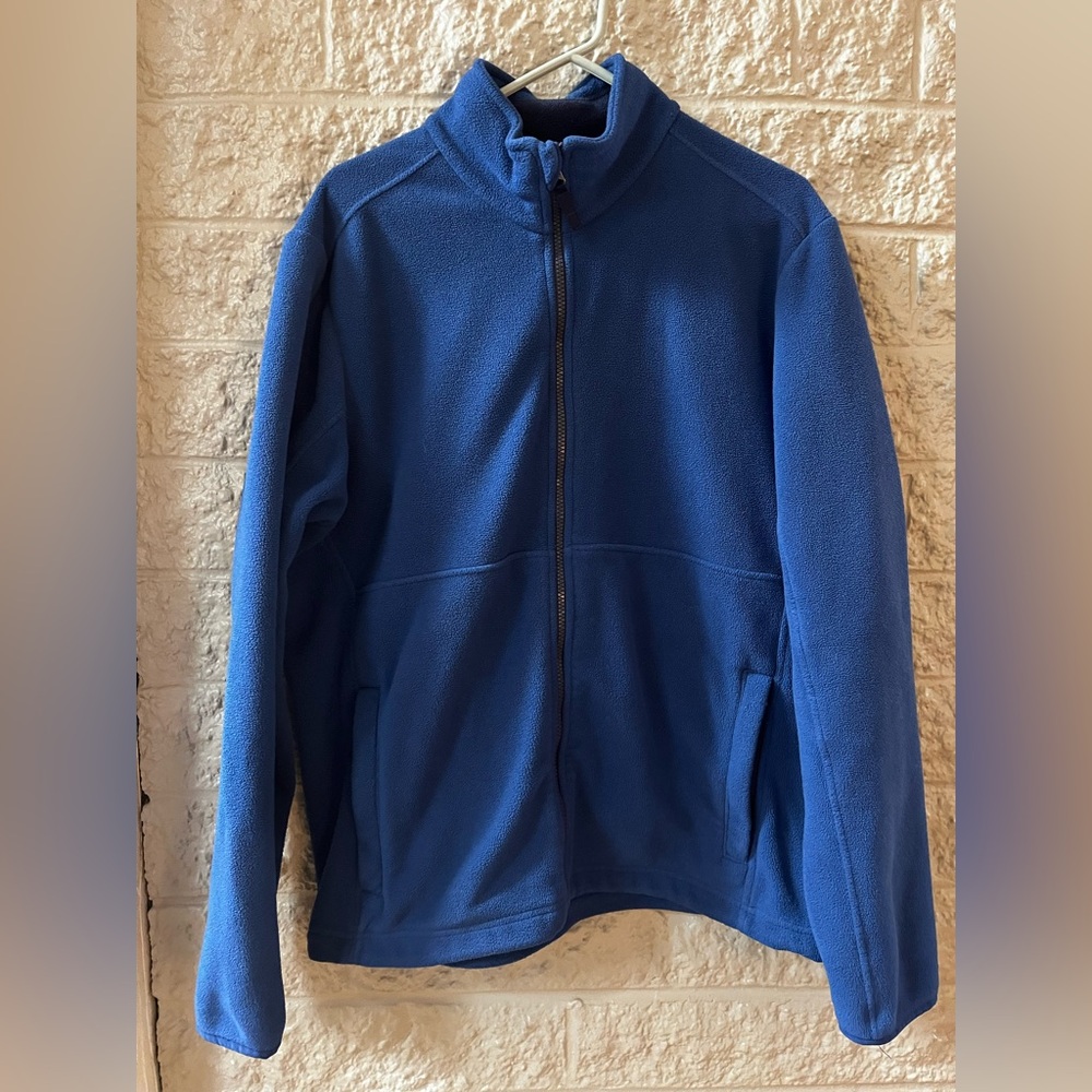 Lands' End Men's Royal Blue Fleece Jacket